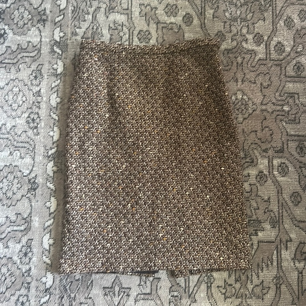 Retro vintage style pencil skirt brown Anne Taylor size 6 cute 70s